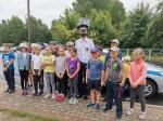 «Урок безопасности» провели полицейские для школьников из летнего лагеря в школе города Светлогорска